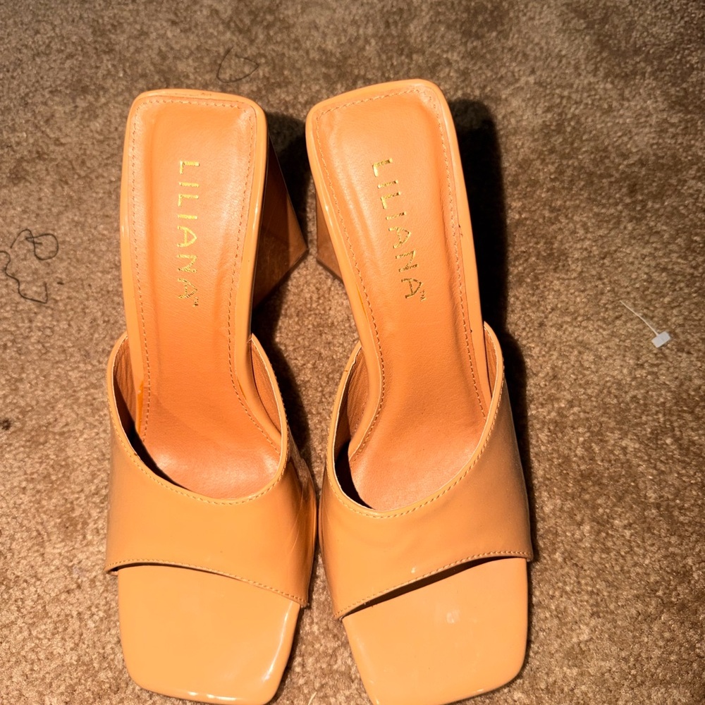 Liliana Women's Orange Wedge Sandals